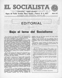 Socialista Interior, El  p 02827 - (1971/05/01)